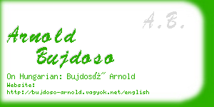 arnold bujdoso business card